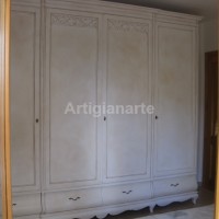 armadio madeira bianco patinato