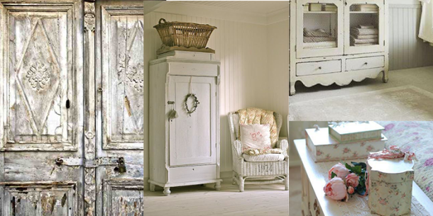 armadi bianchi stile shabby chic